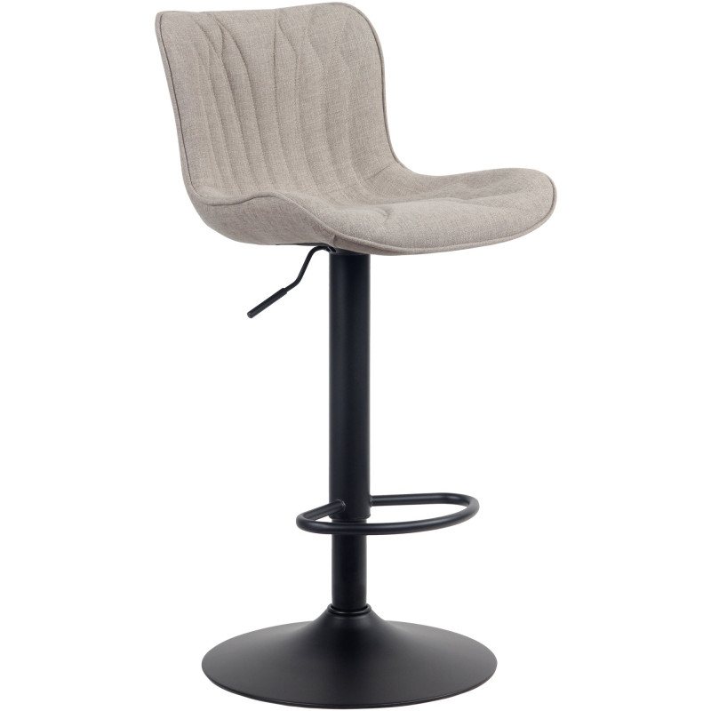 Tabouret de bar en tissu Linus taupe