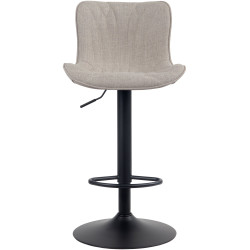 Tabouret de bar en tissu Linus taupe