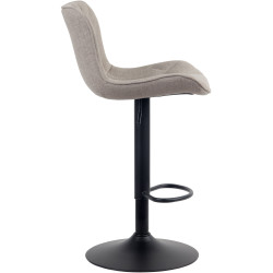 Tabouret de bar en tissu Linus taupe