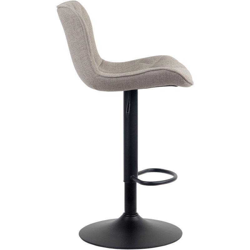 Tabouret de bar en tissu Linus taupe