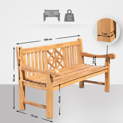 Banc en teck Florida 180 cm teck