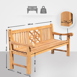 Banc en teck Florida 200 cm teck