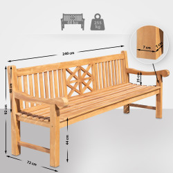 Banc en teck Florida 240 cm teck