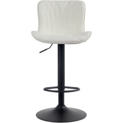 Tabouret de bar en tissu Linus crème