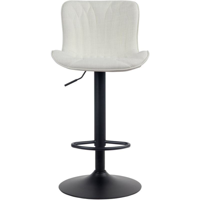 Tabouret de bar en tissu Linus crème