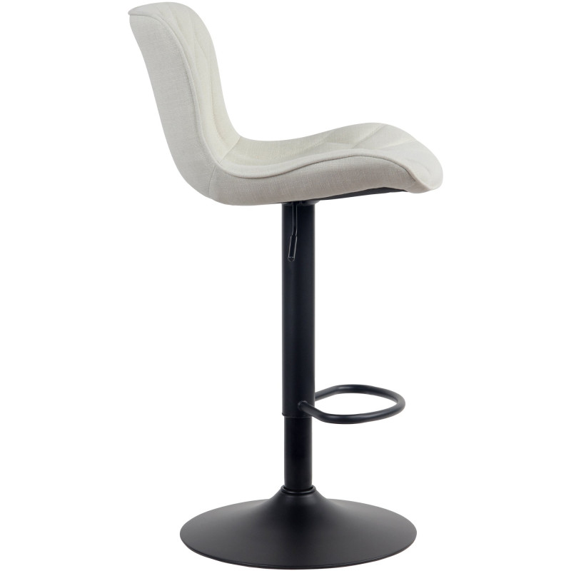 Tabouret de bar en tissu Linus crème