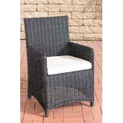 Chaise Fontana / Saint Marlo blanc crème 5 mm noir