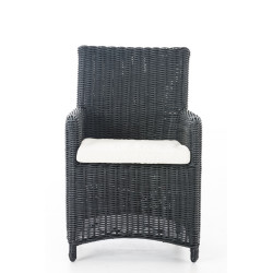 Chaise Fontana / Saint Marlo blanc crème 5 mm noir