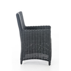 Chaise Fontana / Saint Marlo blanc crème 5 mm noir