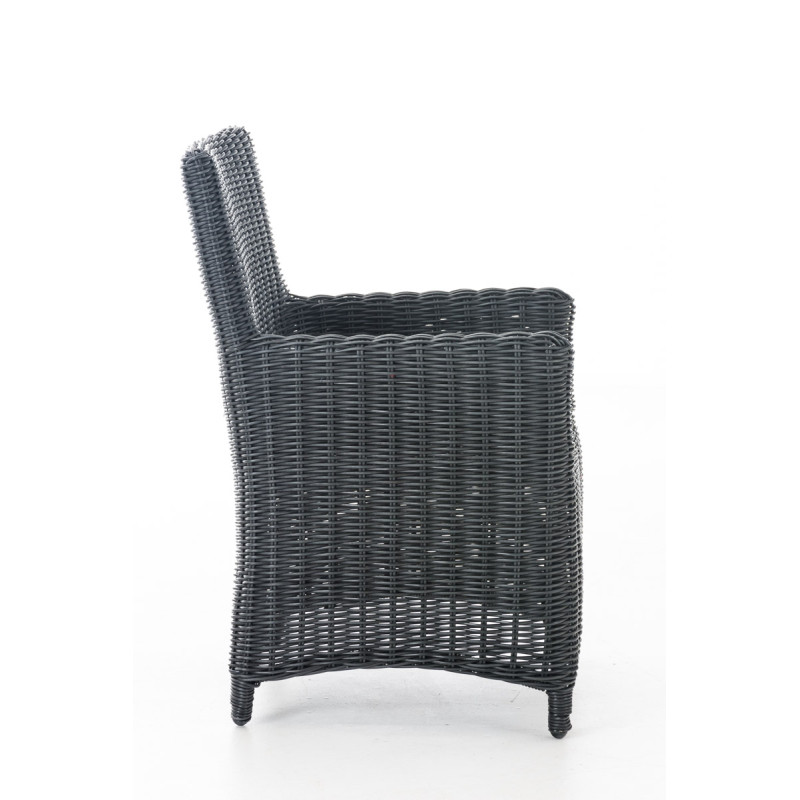 Chaise Fontana / Saint Marlo blanc crème 5 mm noir