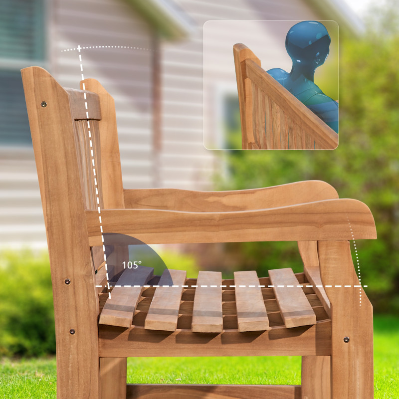 Banc en teck Jackson V2 150 cm teck