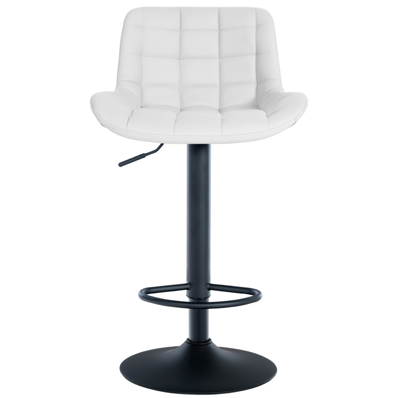 Tabouret de bar Tover en cuir artificiel blanc