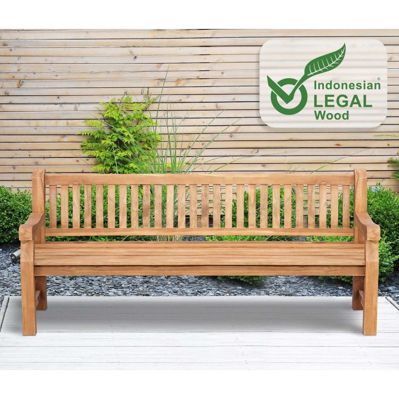 Banc en teck Jackson V2 220 cm teck