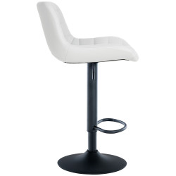 Tabouret de bar Tover en cuir artificiel blanc