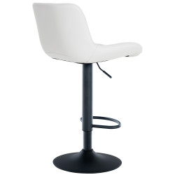 Tabouret de bar Tover en cuir artificiel blanc