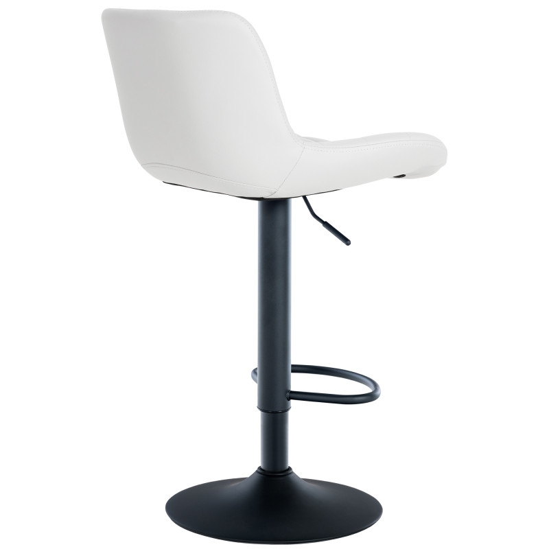 Tabouret de bar Tover en cuir artificiel blanc