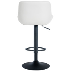 Tabouret de bar Tover en cuir artificiel blanc