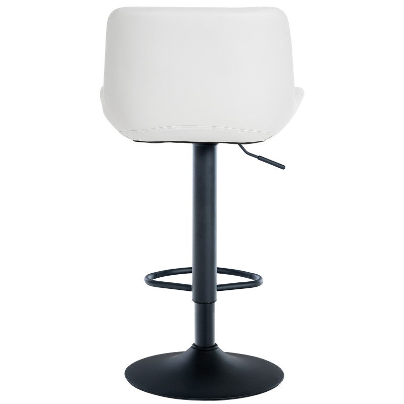 Tabouret de bar Tover en cuir artificiel blanc