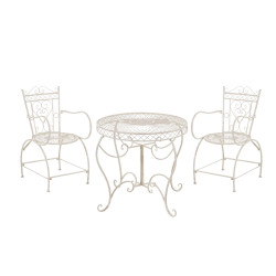 Conjunto de Muebles de Jardín Sheela Crema antiguo