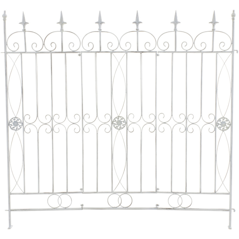 Clôture de jardin charcuterie blanc antique