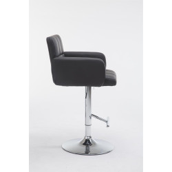 Tabouret de bar Los Angeles simili cuir C noir