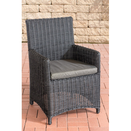 Chaise Fontana / Saint Marlo anthracite 5 mm noir