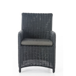 Chaise Fontana / Saint Marlo anthracite 5 mm noir