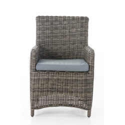 Chaise Fontana / Saint Marlo gris fer 5 mm gris-mélange