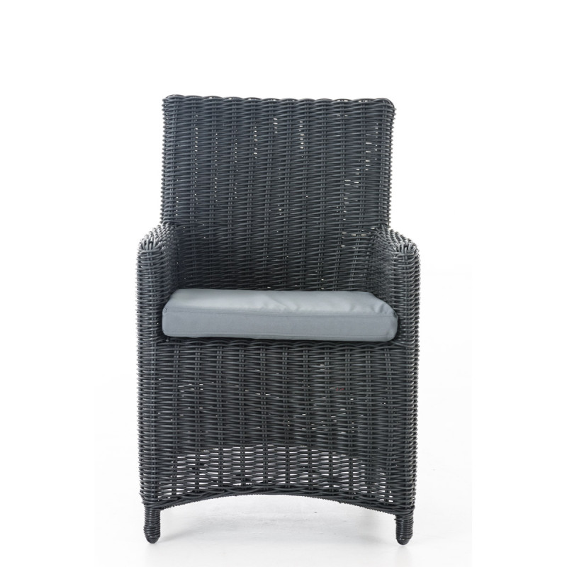 Chaise Fontana / Saint Marlo gris fer 5 mm noir