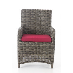 Chaise Fontana / Sankt Marlo rouge rubis 5 mm gris-mélange