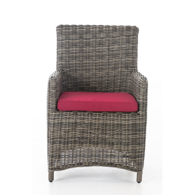 Chaise Fontana / Sankt Marlo rouge rubis 5 mm gris-mélange