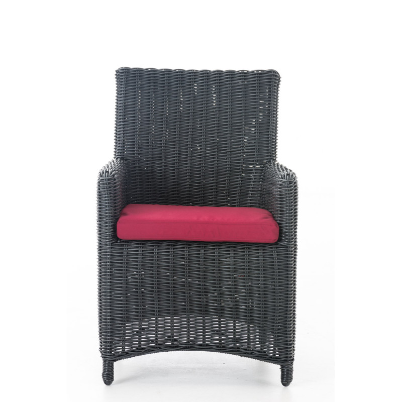 Chaise Fontana / Sankt Marlo rouge rubis 5 mm noir