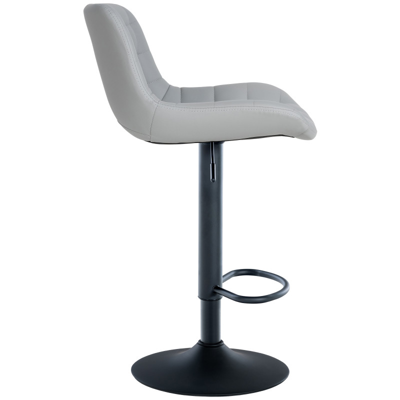 Tabouret de bar Tover en cuir artificiel gris