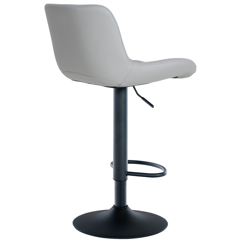 Tabouret de bar Tover en cuir artificiel gris