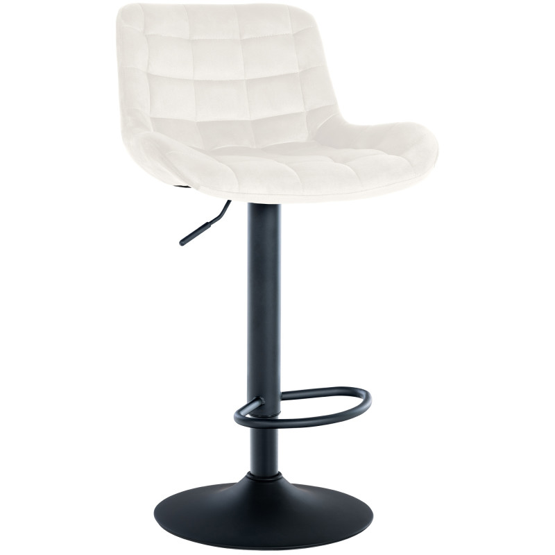 Tabouret de bar en velours Tover crème
