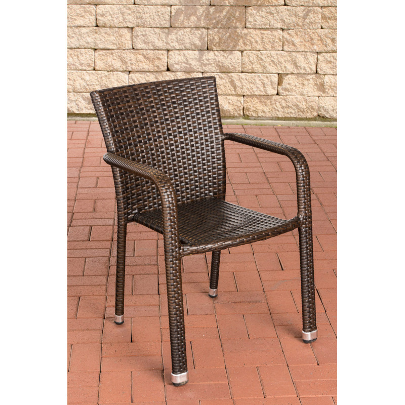 Chaise Leonie en polyrotin brun