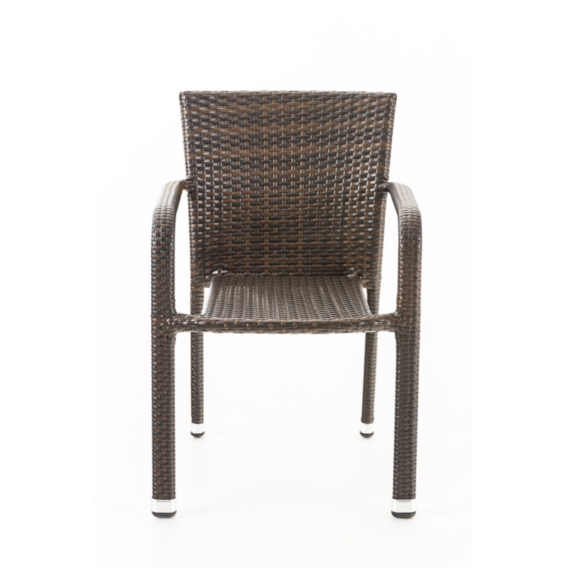 Chaise Leonie marron en polyrotin