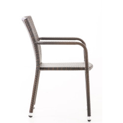 Chaise Leonie marron en polyrotin