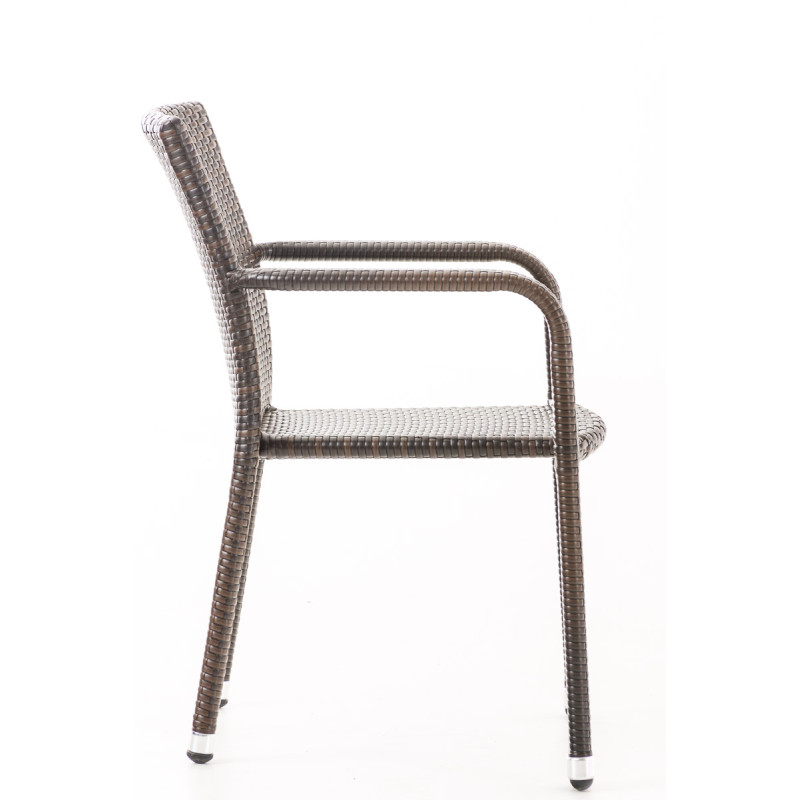 Chaise Leonie marron en polyrotin