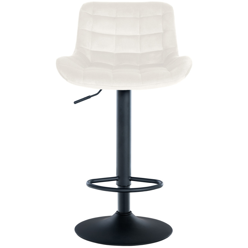 Tabouret de bar en velours Tover crème