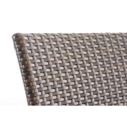 Chaise Leonie marron en polyrotin