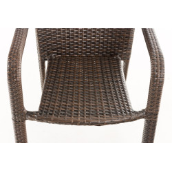 Chaise Leonie en polyrotin brun