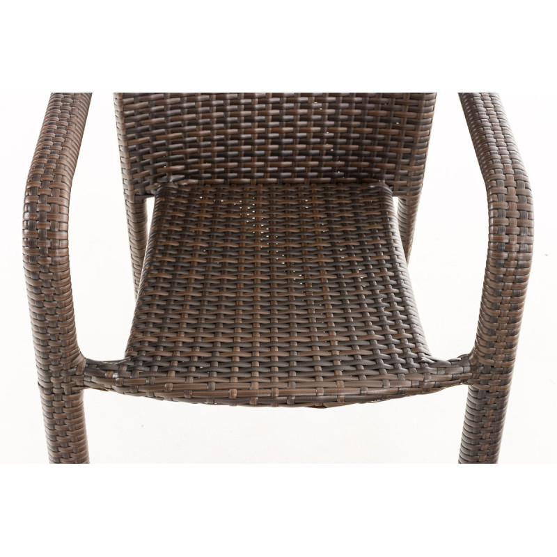 Chaise Leonie en polyrotin brun