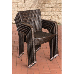 Chaise Leonie marron en polyrotin