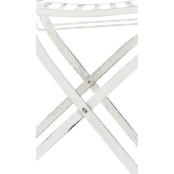 Silla De Jardín Plegable Sibell Blanco antiguo