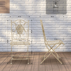 Fauteuil Sibell, cr?me antique