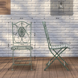 Chaise Sibell vert antique