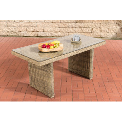 Table de salle à manger La Gomera 160 en verre transparent nature