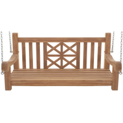 Banc balançoire de ferme 120 cm teck