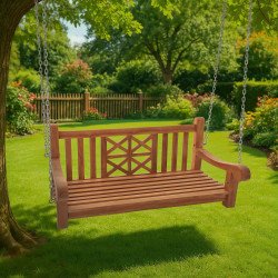 Banc balançoire de ferme 120 cm teck